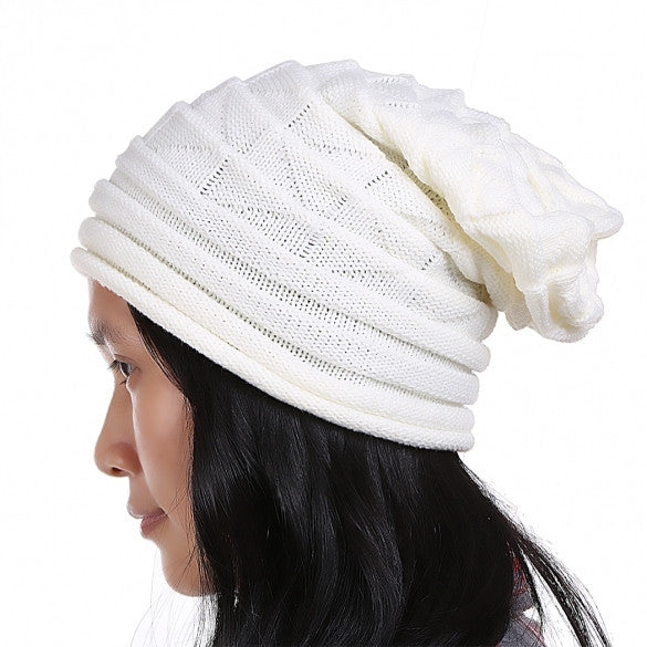 European Style Autumn Winter Fashion Unisex Knit Crochet Solid Warm Baggy Beanie Hat Oversized Slouch Cap - Oh Yours Fashion - 1