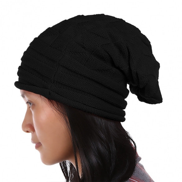 European Style Autumn Winter Fashion Unisex Knit Crochet Solid Warm Baggy Beanie Hat Oversized Slouch Cap - Oh Yours Fashion - 1