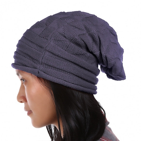 European Style Autumn Winter Fashion Unisex Knit Crochet Solid Warm Baggy Beanie Hat Oversized Slouch Cap - Oh Yours Fashion - 6