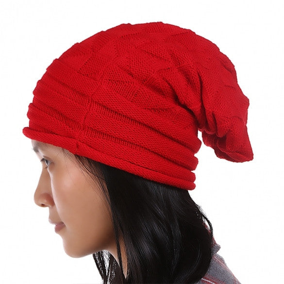 European Style Autumn Winter Fashion Unisex Knit Crochet Solid Warm Baggy Beanie Hat Oversized Slouch Cap - Oh Yours Fashion - 7