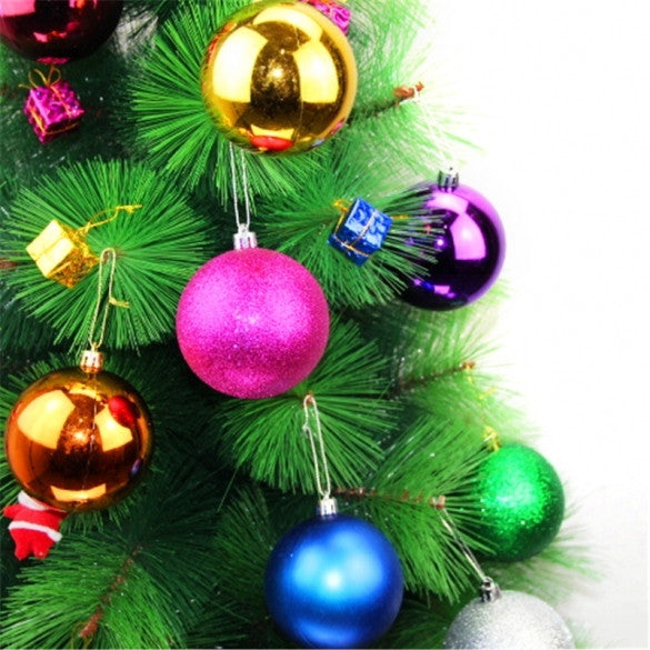 New 6Pcs 78mm Acrylic Polishing Sequins Matte Christmas Tree Decor Hanging Ball Party Festival Supplier - Oh Yours Fashion - 3