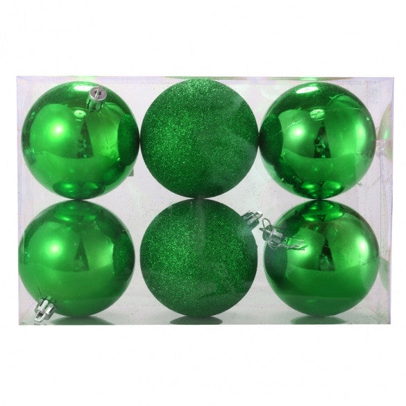 New 6Pcs 78mm Acrylic Polishing Sequins Matte Christmas Tree Decor Hanging Ball Party Festival Supplier - Oh Yours Fashion - 4