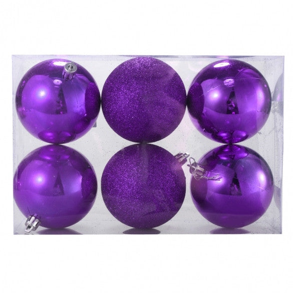New 6Pcs 78mm Acrylic Polishing Sequins Matte Christmas Tree Decor Hanging Ball Party Festival Supplier - Oh Yours Fashion - 7
