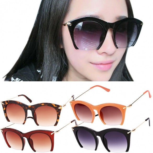 Korean Unisex Retro Large Half-frame Sunglasses - Oh Yours Fashion - 9