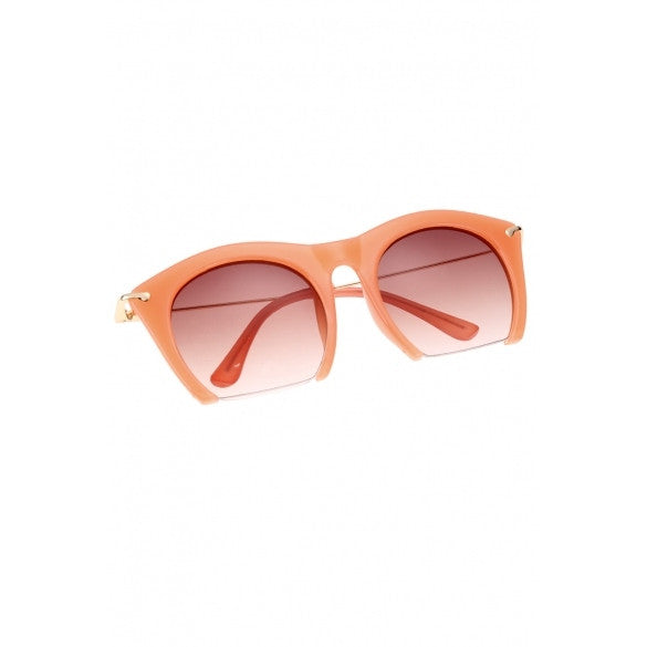 Korean Unisex Retro Large Half-frame Sunglasses - Oh Yours Fashion - 1
