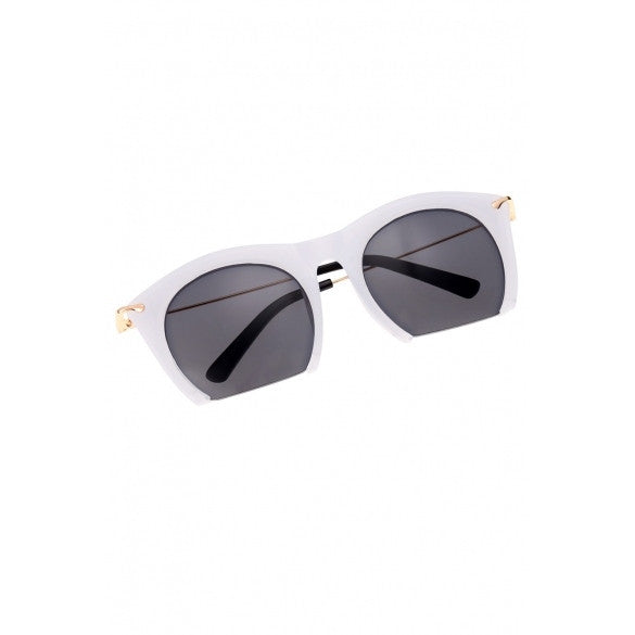 Korean Unisex Retro Large Half-frame Sunglasses - Oh Yours Fashion - 3