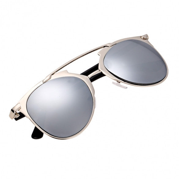 Vintage Style Unisex Mirror Lens Sunglasses Glasses Eyewear Metal Frame - Oh Yours Fashion - 1