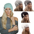 New Stylish Ladies Women Wool Button Lace Patchwork Knitted Warm Hat - Oh Yours Fashion - 3