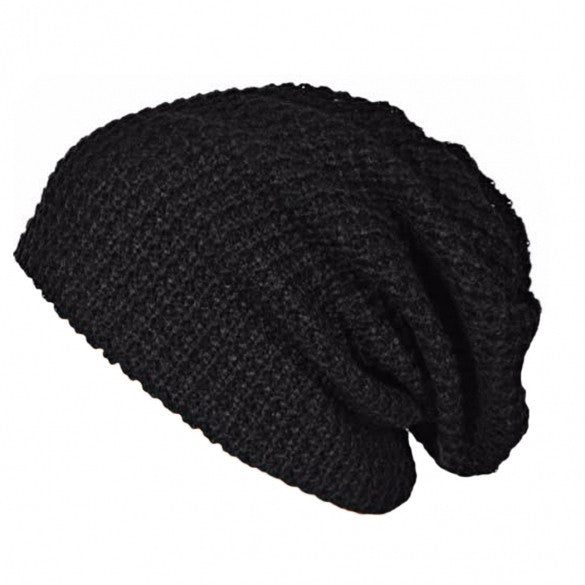 European Unisex Adult Men Women Warm Winter Knit Ski Beanie Slouchy Soft Solid Cap Hat - Oh Yours Fashion - 1