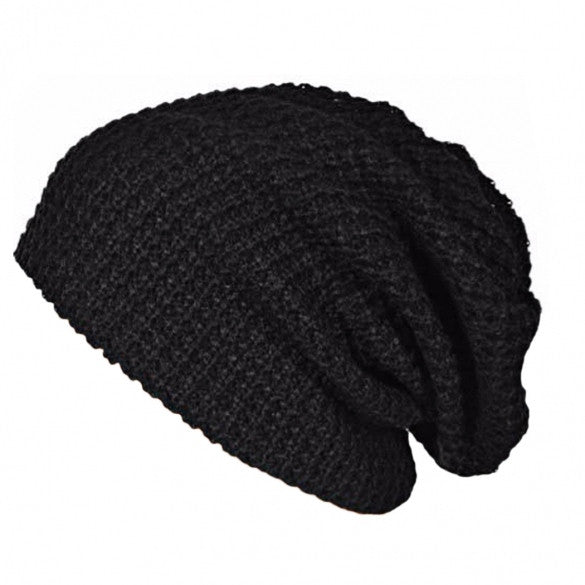 European Unisex Adult Men Women Warm Winter Knit Ski Beanie Slouchy Soft Solid Cap Hat - Oh Yours Fashion - 2