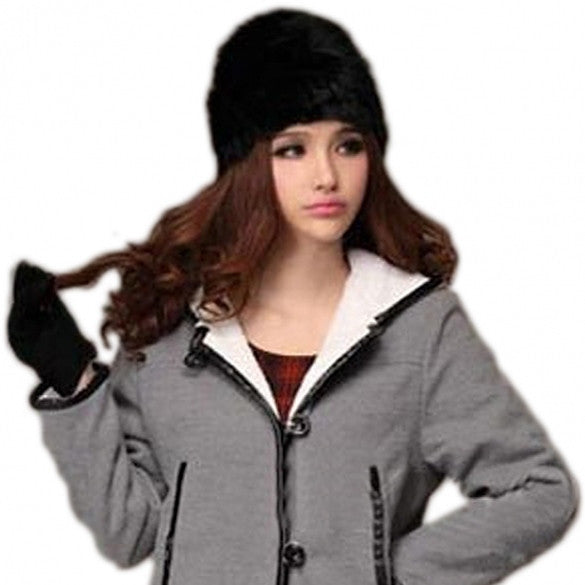 New Fashion Winter Warm Fluffy Fur Hat Head Knitted Beanie Ski Hat - Oh Yours Fashion - 2