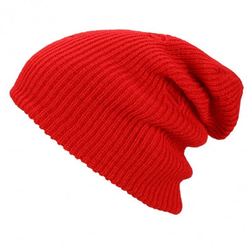 Vintage Style Unisex Adult Men Women Warm Winter Knit Ski Beanie Slouchy Soft Solid Cap Crochet Oversize Baggy Hat - Oh Yours Fashion - 1