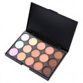 Professional 15 Colors Makeup Face Cream Concealer Palette + 10 PCS Cosmetic Brushes Kit Set - Oh Yours Fashion - 5