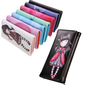 Stylish Ladies Korean Style Synthetic Leather Wallet Card Holder Cute Print Ractangle Purse - Oh Yours Fashion - 1