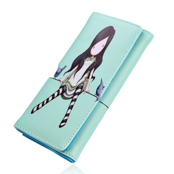 Stylish Ladies Korean Style Synthetic Leather Wallet Card Holder Cute Print Ractangle Purse - Oh Yours Fashion - 3