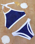 Halter Bandage Push-up Padded Bikini Beachwear - OhYoursFashion - 5