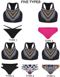 Geometric Print Off Bear Shoulder Low Waist Cut Out Bikini Beach Wear - OhYoursFashion - 6