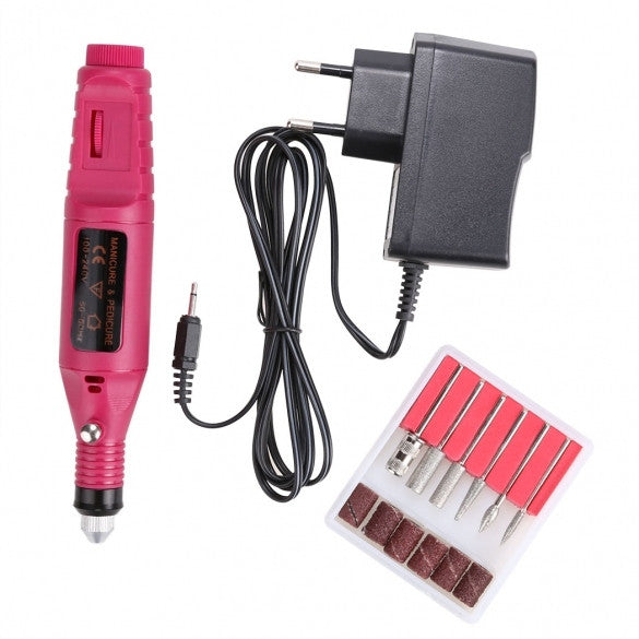 Fast Nail Art Drill Kit Set Electric File Buffer Bits Acrylic Portable Salon Machine US/EU/UK Plug - Oh Yours Fashion - 4