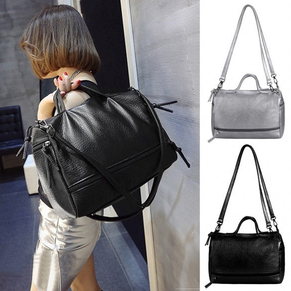 Women Fashion Retro Large Capcity Solid Handbag Tote Shoulder Bags - Oh Yours Fashion - 1