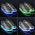 Unisex Cool LED Light Lace Up Luminous  Flat Sneaker Shoes - OhYoursFashion - 6