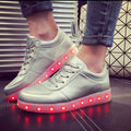 Unisex Cool LED Light Lace Up Luminous  Flat Sneaker Shoes - OhYoursFashion - 7