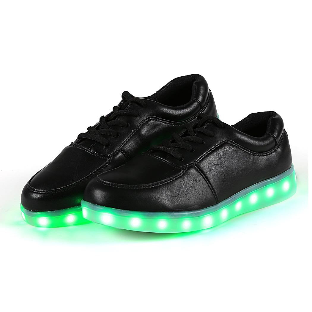 Unisex Cool LED Light Lace Up Luminous  Flat Sneaker Shoes - OhYoursFashion - 4