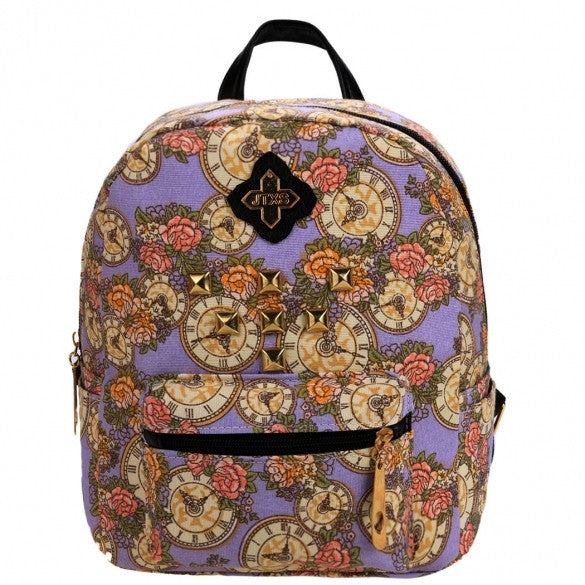 Women Ladies Girls Floral Mini Bookbag Travel Backpack - Oh Yours Fashion - 6