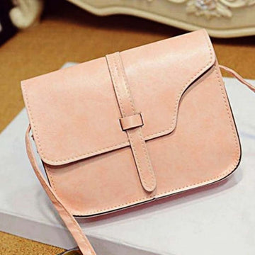 Women Fashion Retro Synthetic Leather Mini Solid Handbag Cross Body Shoulder Bags - Oh Yours Fashion - 1