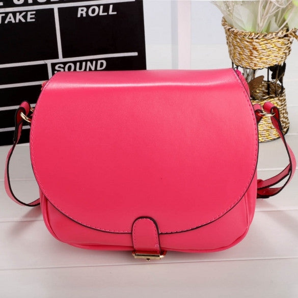 Candy Color Women Synthetic Leather Shoulder Strap Cross Mini Small Bag Messenger Tote - Oh Yours Fashion - 1
