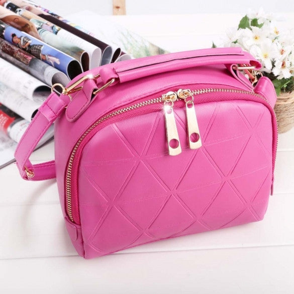 Women Fashion Synthetic Leather Small Solid Candy Color Handbag Cross Body Shoulder Bags - Oh Yours Fashion - 5