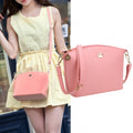 Women Synthetic Leather Solid Shoulder Strap Cross Casual Mini Small Bag Messenger Tote - Oh Yours Fashion - 4