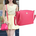 Women Synthetic Leather Solid Shoulder Strap Cross Casual Mini Small Bag Messenger Tote - Oh Yours Fashion - 5