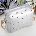 Women Synthetic Leather Shoulder Chain Shoulder Strap Rivet Mini Small Bag Tote - Oh Yours Fashion - 5