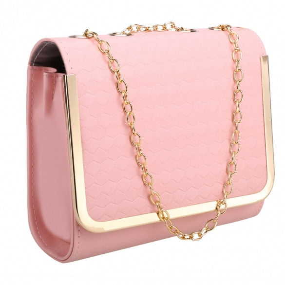 Candy Color Women Synthetic Leather Shoulder Chain Strap Casual Small Bag Messenger Tote - Oh Yours Fashion - 4