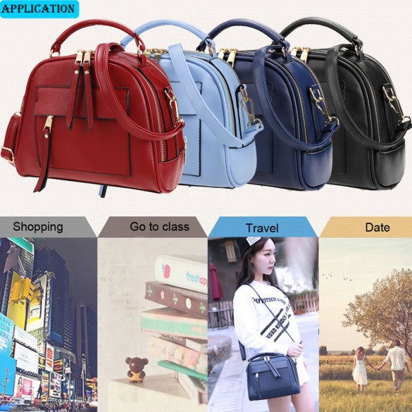 Retro Women Synthetic Leather Shoulder Strap Casual Small Bag Messenger Tote - Oh Yours Fashion - 11