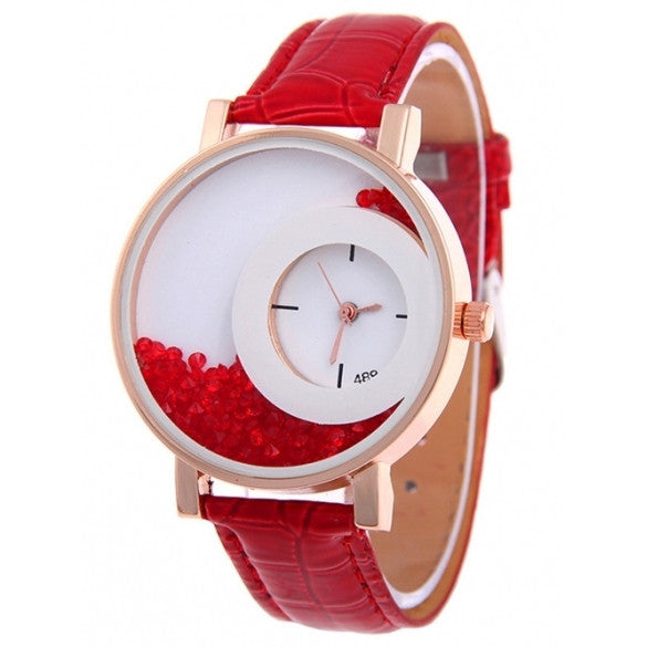 5 Colors Synthetic Leather Strap Analog Quartz Wrist Watch - Oh Yours Fashion - 1