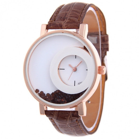5 Colors Synthetic Leather Strap Analog Quartz Wrist Watch - Oh Yours Fashion - 3