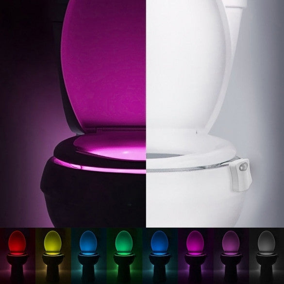 New LED Toilet Bathroom Night Light Human Motion Activated Seat Sensor Lamp - Oh Yours Fashion