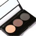 3 Colors Eyebrow Powder Palette Waterproof Smudge Proof With Mirror And Eyebrow Brushes - Oh Yours Fashion - 4
