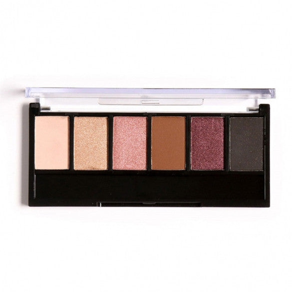 6 Colors Eyeshadow Makeup Cosmetic Matte Shimmer Eye Shadow Palette With Mirror Eye Shadow Sponge - Oh Yours Fashion - 5