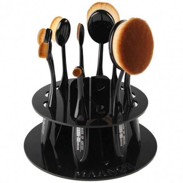 New Cosmetic Round Makeup Toothbrush Brush Type 10 PCS Display Holder Organizer - Oh Yours Fashion - 2