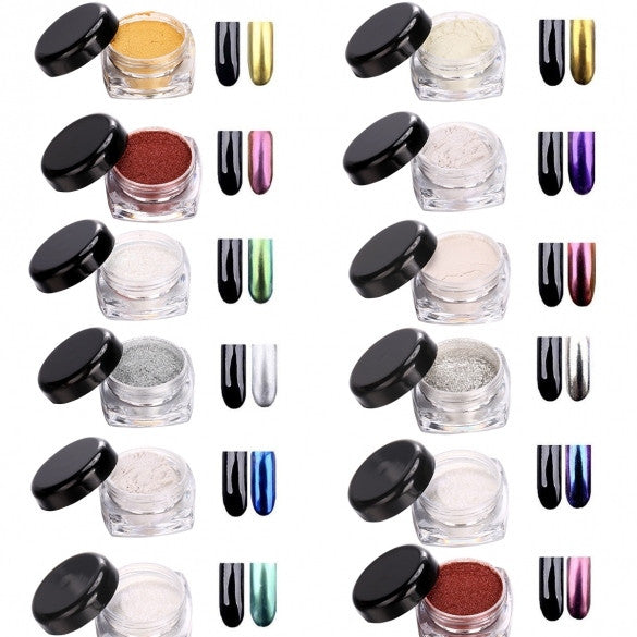 New Glitter Mirror Chrome Effect Dust Shimmer Nail Art Powder - Oh Yours Fashion - 6