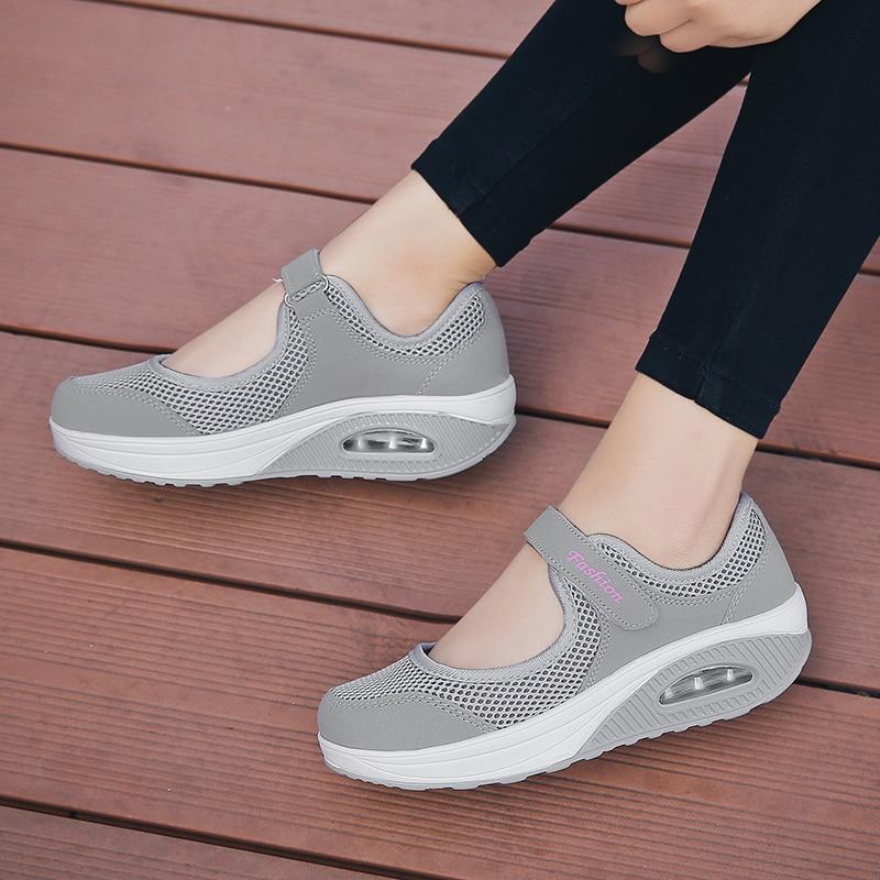 Casual Breathable Slip On Sneakers Flats