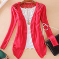 Candy Color Hollow Thin Knitting Blouse - OhYoursFashion - 8