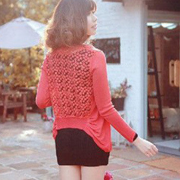 Candy Color Hollow Thin Knitting Blouse - OhYoursFashion - 10