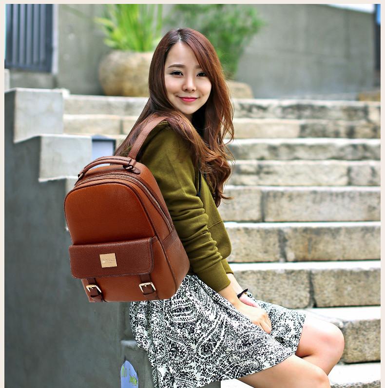 Girls PU School Travel Backpack Bag - OhYoursFashion - 4