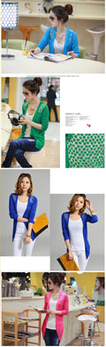 Candy Color Hollow Thin Knitting Blouse - OhYoursFashion - 12