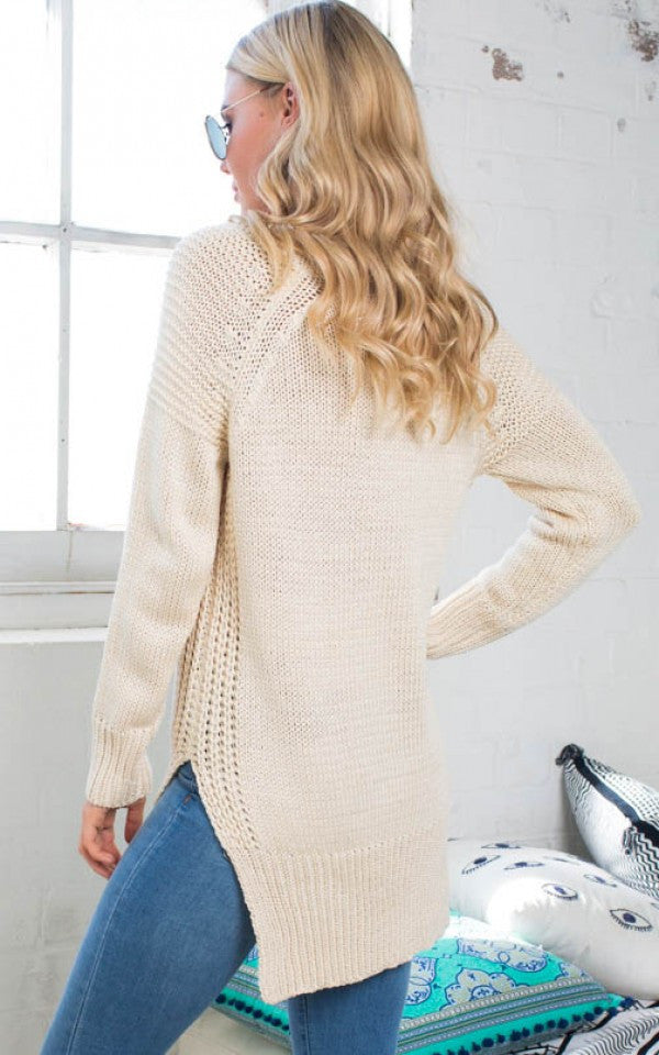 Leisure Pullover V-neck Knit Solid Color Sweater - Oh Yours Fashion - 6