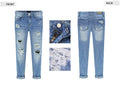 Beggar Style Holes Ripped Frayed Loose Long Jeans - Oh Yours Fashion - 4