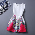 Print Pleated Short Mini Tank Dress - O Yours Fashion - 10